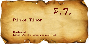 Pinke Tibor névjegykártya